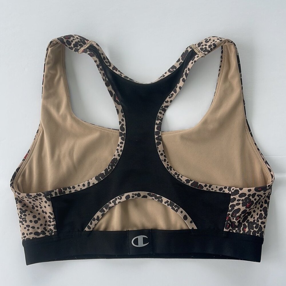 Champion Absolute Sports Bra Leopard Print Size Small - Picture 3 of 4